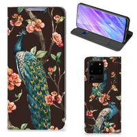 Samsung Galaxy S20 Ultra Hoesje maken Pauw met Bloemen - thumbnail