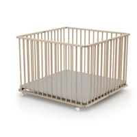Vierkante opvouwbare box - WEBABY - CALI - 100 x 100 cm - 4 wielen - Tot 24 maanden - Ruwe beuken Vierkante opvouwbare box - WEBABY - CALI - 100 x 100 cm - 4 wielen - Tot 24 maanden - Ruwe beuken