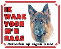Duitse Herder Waakbord - Ik waak voor mijn baas Duitse Herder Waakbord - Ik waak voor mijn baas