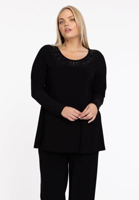 Yoek Tuniek Flare Stones | Zwart | Maat 50/52