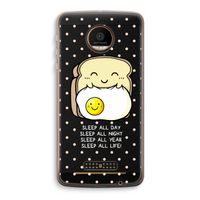 Sleep All Day: Motorola Moto Z Force Transparant Hoesje