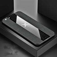 Voor OPPO A59 XINLI stiksels doek Textue schokbestendig TPU beschermhoes (zwart)
