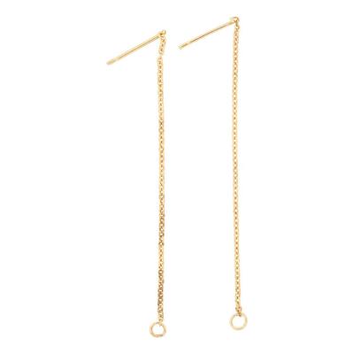 Creativ Company Oorbellen van ketting verguld, 1 paar