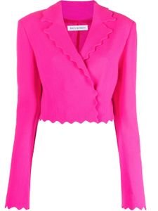 MACH & MACH blazer crop à bords festonnés - Rose