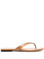 Tory Burch tongs Classic en cuir - Marron - thumbnail