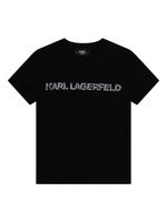 Karl Lagerfeld Kids t-shirt en coton biologique à logo imprimé - Noir