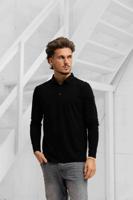 Dadado Bari Lange Mouwen Polo Heren Zwart - Maat L - Kleur: Zwart | Soccerfanshop