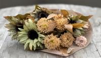 Boeket gedroogde kunstbloemen groen - Buitengewoon de boet
