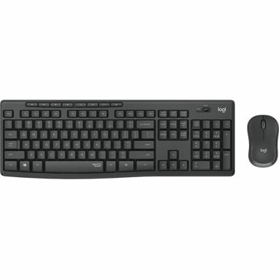 Toetsenbord en draadloze muis Logitech MK295 Frans Zwart Grijs AZERTY