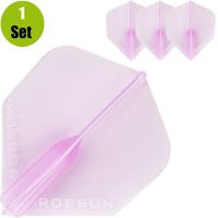 Robson Plus Dartflights - Crystal Clear Roze