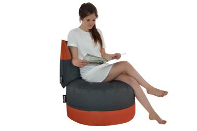 Poef 'Duo Rondo Big' Terracotta - Rood - Weerbestendig - Sit&Joy