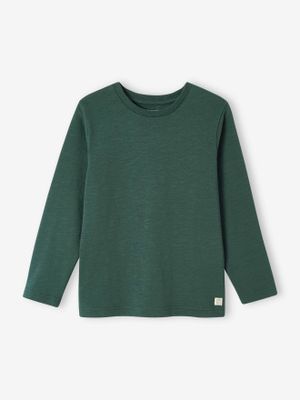 Personaliseerbare gekleurd T-shirt voor jongens met lange mouwen dennen