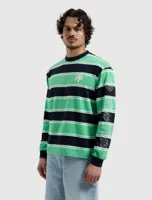 Pure Path Striped Essence Of Life Longsleeve T-Shirt Heren Groen/Blauw - Maat XS - Kleur: WitGroenBlauw | Soccerfanshop