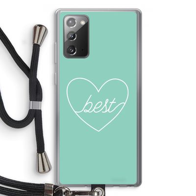 Best heart pastel: Samsung Galaxy Note 20 / Note 20 5G Transparant Hoesje met koord