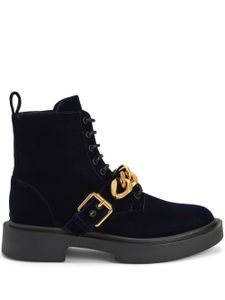 Giuseppe Zanotti baskets Adric en velours - Bleu