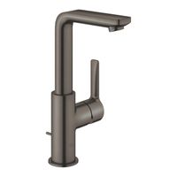 GROHE Lineare waterbesparende wastafelkraan l-size met waste met draaibare gegoten uitloop brushed hard graphite 23296AL1 - thumbnail