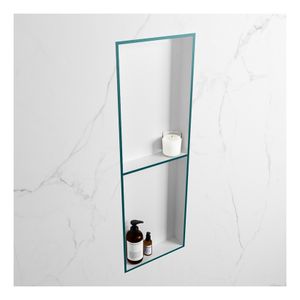 Wandnis Solid Surface Easy | In- en opbouw | 30x150x8 cm | 2 vakken | Smag/Talc