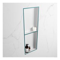 Wandnis Solid Surface Easy | In- en opbouw | 30x150x8 cm | 2 vakken | Smag/Talc