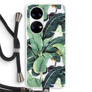 Bananenbladeren: Huawei P50 Transparant Hoesje met koord