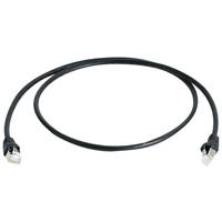 Telegärtner 100007978 RJ45 Netwerkkabel, patchkabel CAT 6A S/FTP 1.00 m Zwart Vlambestendig, Snagless, Pair afscherming, Afgeschermd (dubbel), Halogeenvrij, UL