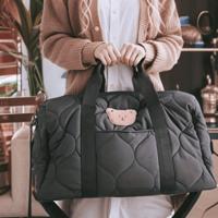 1pc Baby Black Bear Pattern Travel Diaper Bag, Large Capacity Maternity Hospital Bag, Crossbody Tote For All Seasons Black / one-size