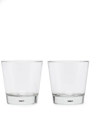 Fornasetti lot de deux verres Occhio e Bocca - Tons neutres