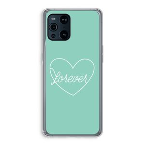 Forever heart pastel: Oppo Find X3 Transparant Hoesje