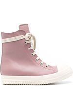 Rick Owens baskets en cuir à lacets - Rose - thumbnail