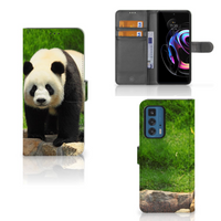 Motorola Edge 20 Pro Telefoonhoesje met Pasjes Panda
