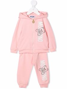 Moschino Kids survêtement à logo imprimé - Rose