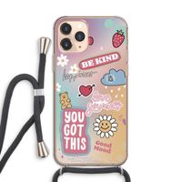 Positivity: iPhone 11 Pro Transparant Hoesje met koord