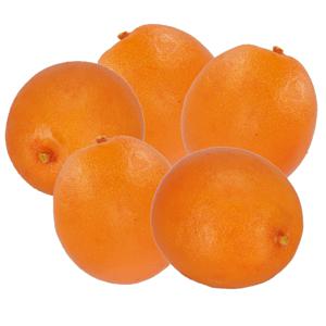 Esschert Design kunstfruit decofruit - 5x - sinaasappel/sinaasappels - ongeveer 7.5 cm - oranje