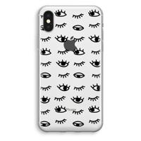 Eye pattern #2: iPhone X Transparant Hoesje - thumbnail