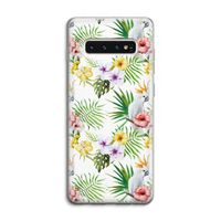 Gele kuif: Samsung Galaxy S10 4G Transparant Hoesje