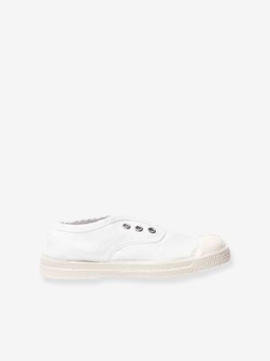 Katoenen tennisschoenen voor kinderen met vetersluiting Elly BENSIMON® wit
