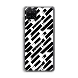 Zwarte vegen: Samsung Galaxy A12 Transparant Hoesje