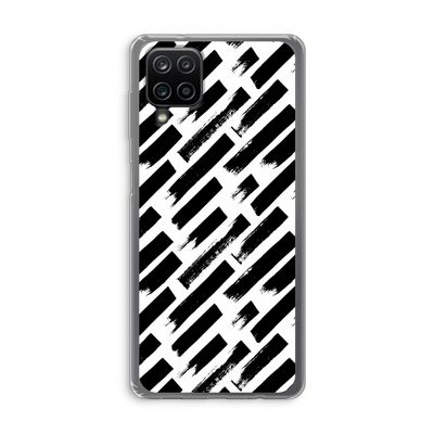 Zwarte vegen: Samsung Galaxy A12 Transparant Hoesje