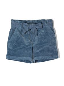 POLO RALPH LAUREN KIDS short en velours côtelé à détail de noœud - Bleu