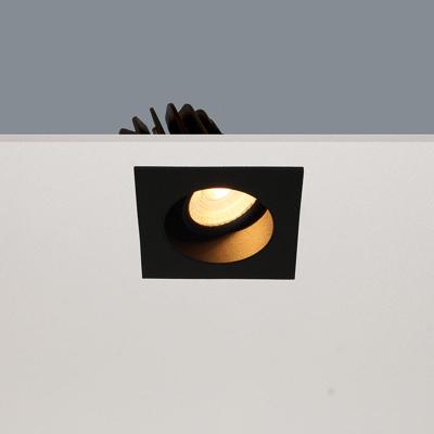 Inbouwspot Artdelight Venice 1 Lichts Large Vierkant LED 2700K Dimbaar Zwart