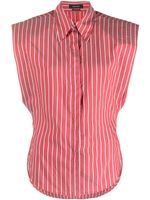 ISABEL MARANT chemise sans manches à rayures - Rouge ISABEL MARANT chemise sans manches à rayures - Rouge