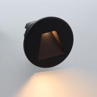 Vince LED IP65 wand trapverlichting CCT 3Watt rond ZWART doorlusbaar voor WCD inbouwdoos