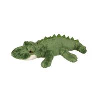 Ravensden Pluche knuffel - krokodil - groen - 15 cm - wilde dieren knuffels