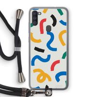 Illustratieve pop 2: Samsung Galaxy A11 Transparant Hoesje met koord