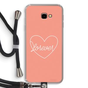 Forever heart: Samsung Galaxy J4 Plus Transparant Hoesje met koord
