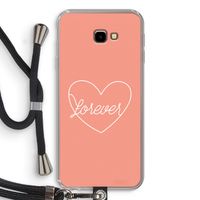 Forever heart: Samsung Galaxy J4 Plus Transparant Hoesje met koord