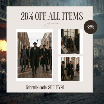 Wollen herenjas - maat XXl | Zwart | Shelby Brothers Store