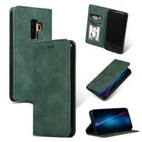 Retro huid voelen Business magnetische horizontale Flip lederen case voor Samsung Galaxy S9 plus (Army Green)