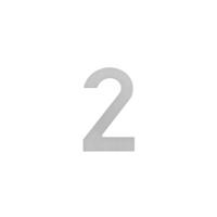 Intersteel Huisnummer 2Numbra 150x2mm RVS - 0035.402072