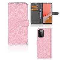 Samsung Galaxy A72 Hoesje White Flowers