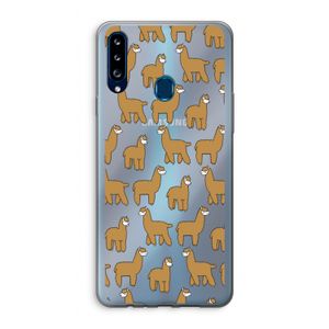 Alpacas: Samsung Galaxy A20s Transparant Hoesje